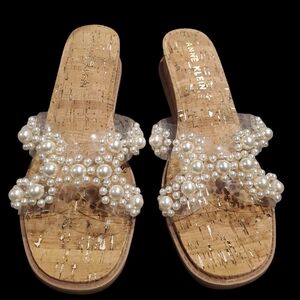 Anne Klein Women's Size 11 Pearl Cork Sandals